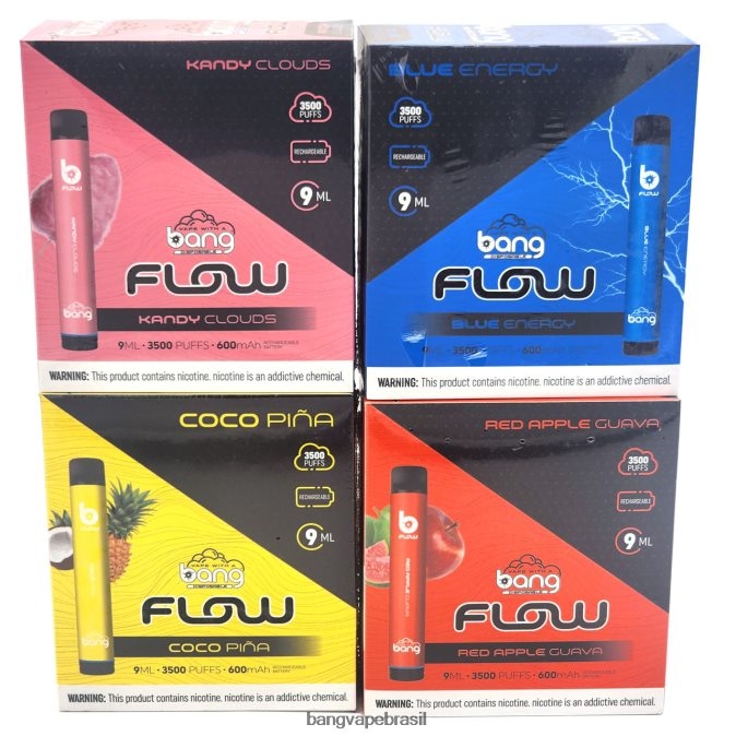 Bang Vape Flow 3.500 baforadas (caixa com 10) - 8BDZ0237 Bang Disposable Vape Flavors descartável