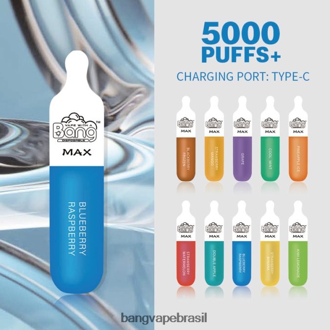 Bang Vape Max Barra de 5000 folhados - 8BDZ0210 Best Bang Vape Flavor descartável