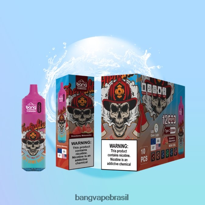 Bang Vape Tornado 12.000 baforadas com led e bobina de malha - 8BDZ024 Bang Vape Disposable descartável