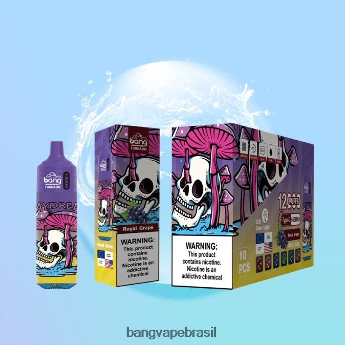 Bang Vape Tornado 12.000 baforadas com led e bobina de malha - 8BDZ024 Bang Vape Disposable descartável