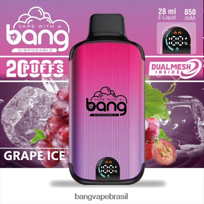 Bang Vape Digital Smart Screen 20.000 baforadas - 8BDZ023 Vape Gang Disposables descartável