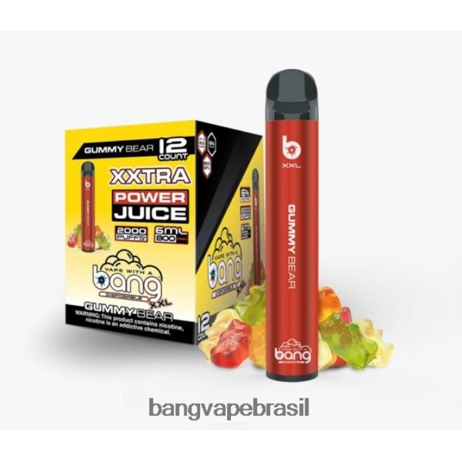 Bang Vape XXL 2.000 baforadas - 8BDZ0217 Bang Disposable Vape Flavors ursinho de goma