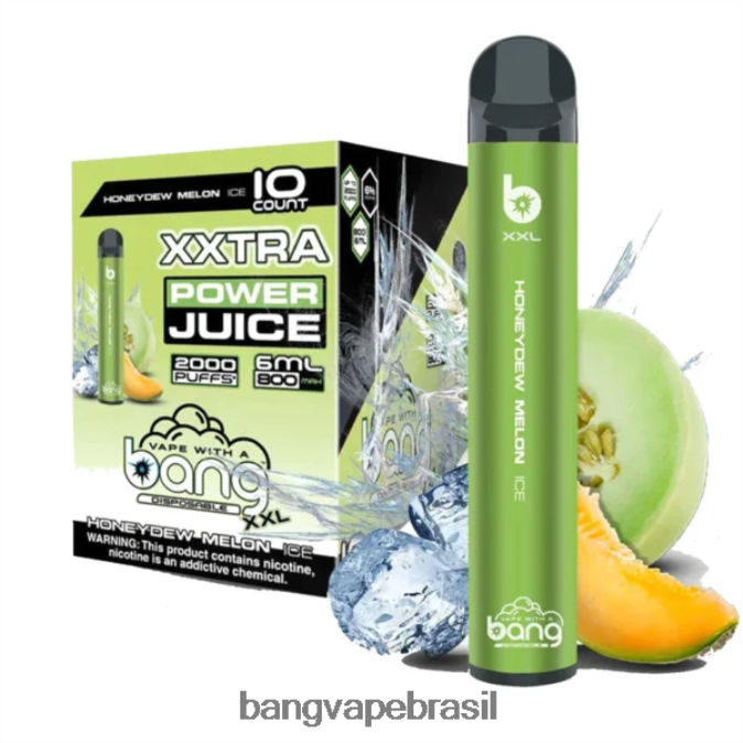 Bang Vape XXL 2.000 baforadas - 8BDZ0218 Bang Vape Flavors gelo de melão