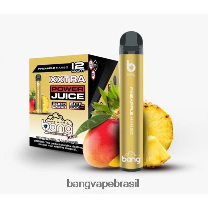 Bang Vape XXL 2.000 baforadas - 8BDZ0221 Vape Gang Brasil manga abacaxi